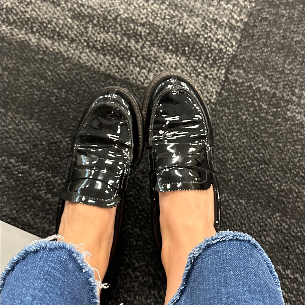 Rare Golden Goose Black Patent Leather Penny Loafers